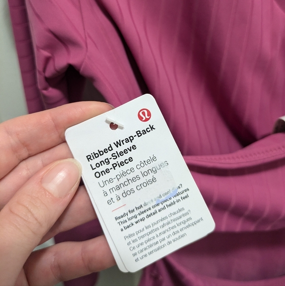 NWT Lululemon Ribbed Wrap-Back Long-Sleeve One-Piece - Picture 4 of 9